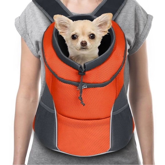 Pet Dog Backpack Carrier with Storage Pockets Dog Front Pack for Small Dogs Cats - Picture 1 of 3